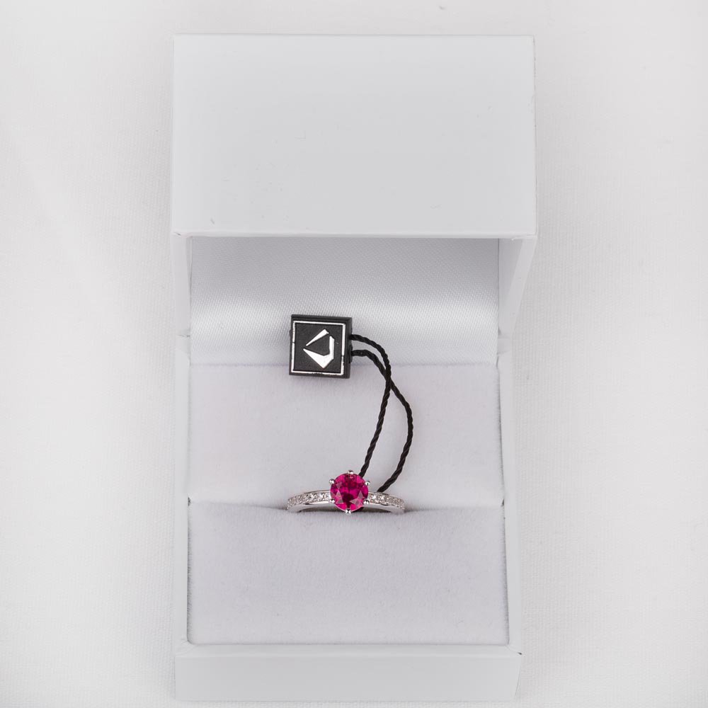 Unity 1ct Ruby Platinum plated Silver Channel Promise Ring #5