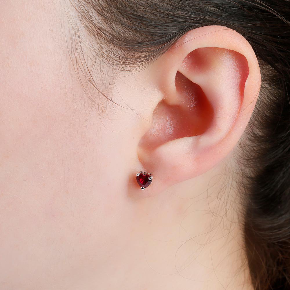 Charisma Citrine Heart and White Sapphire Platinum Plated Silver Stud Earrings Halo Jacket Set #6