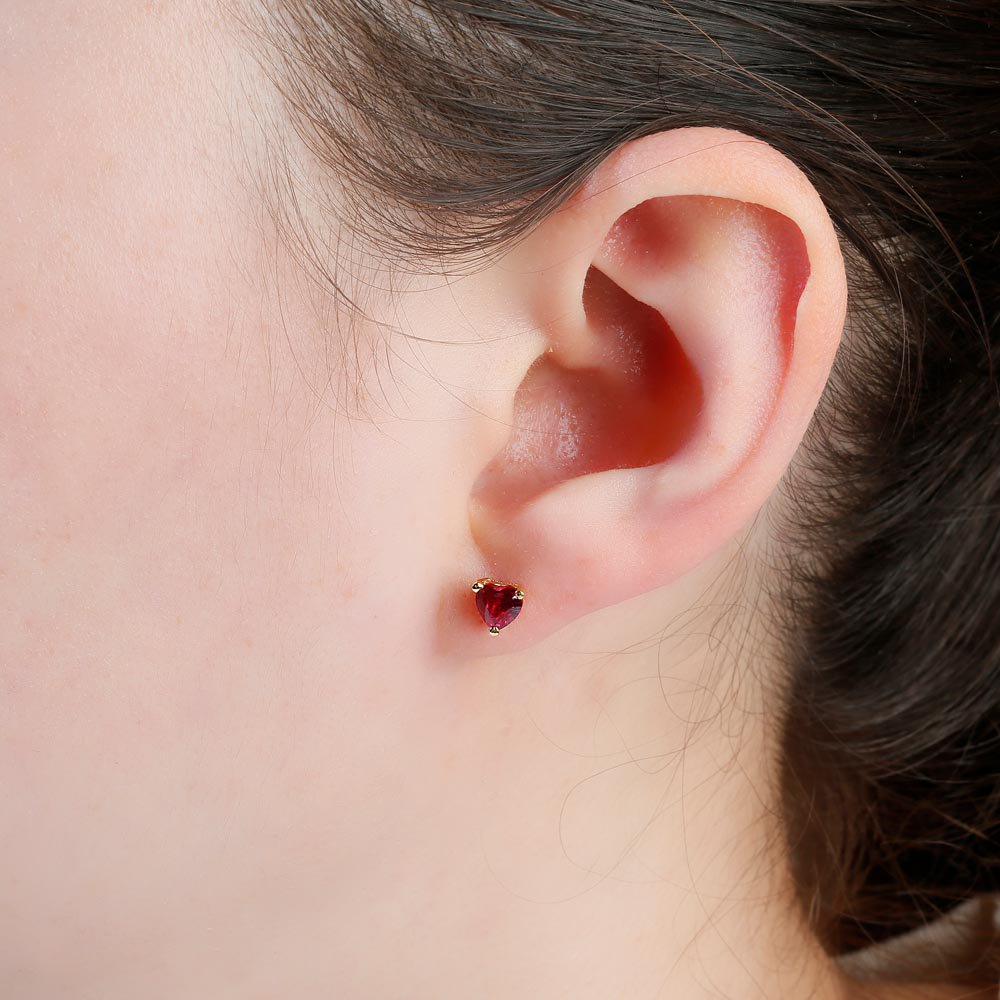 Charisma Citrine Heart and White Sapphire 18ct Gold Vermeil Stud Earrings Halo Jacket Set #6