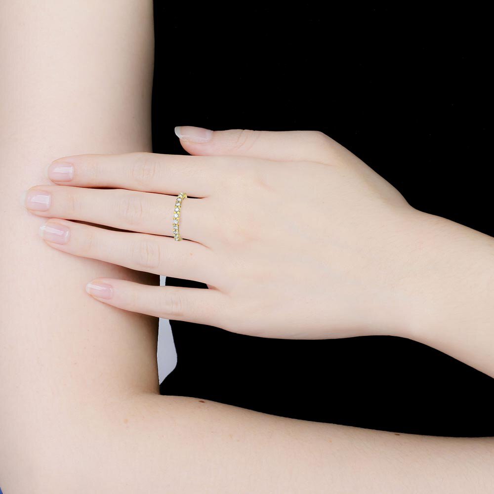 Stardust Lab Diamond 9ct Yellow Gold Half Eternity Ring #2