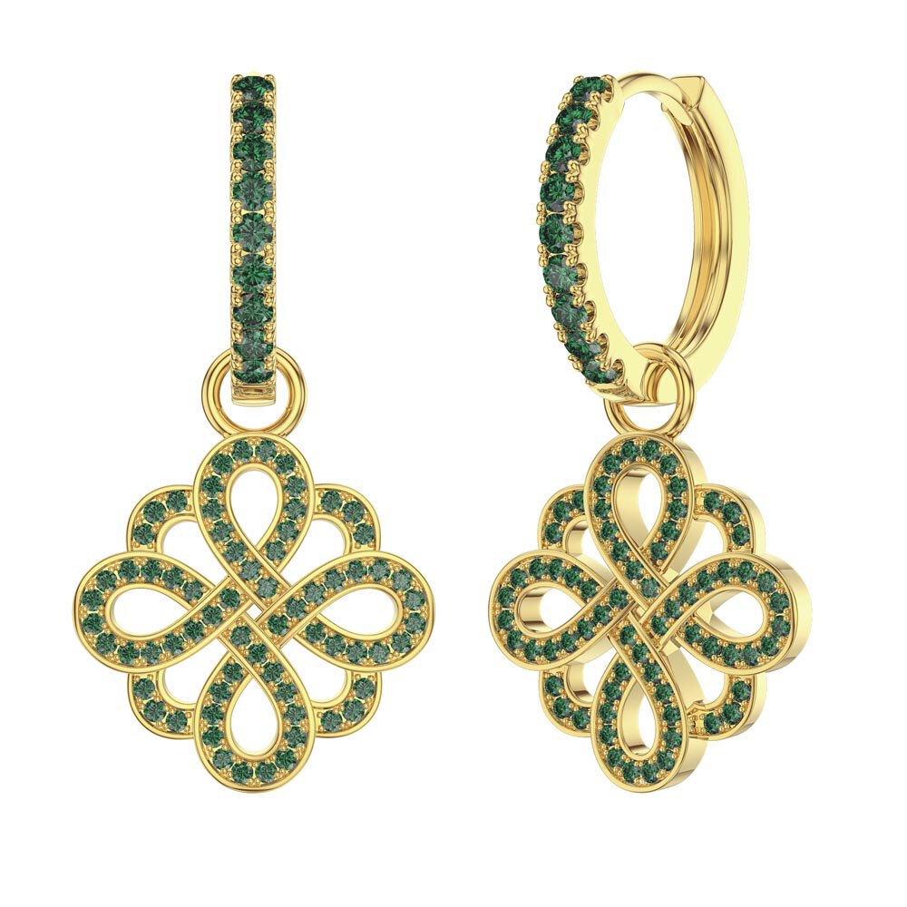 Emerald Infinity 18ct Gold Vermeil Interchangeable Hoop Drop Set #5