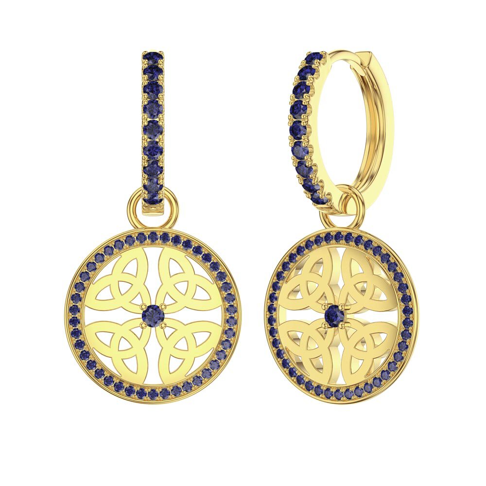 Sapphire Trinity 18ct Gold Vermeil Interchangeable Earring Drops #5