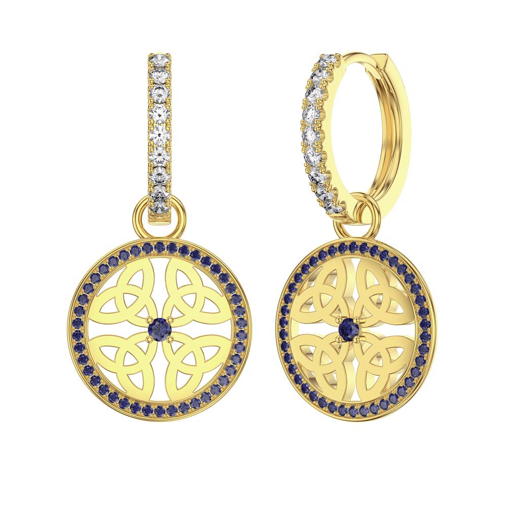 Sapphire Trinity 18ct Gold Vermeil Interchangeable Earring Drops #4