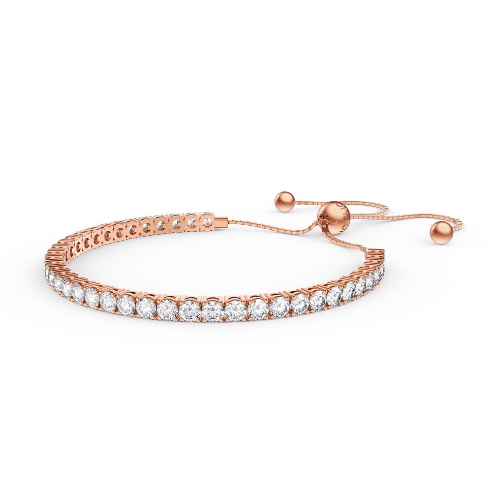 Eternity 3.4ct GH SI Diamond 18ct Rose Gold Fiji Friendship Tennis Bracelet