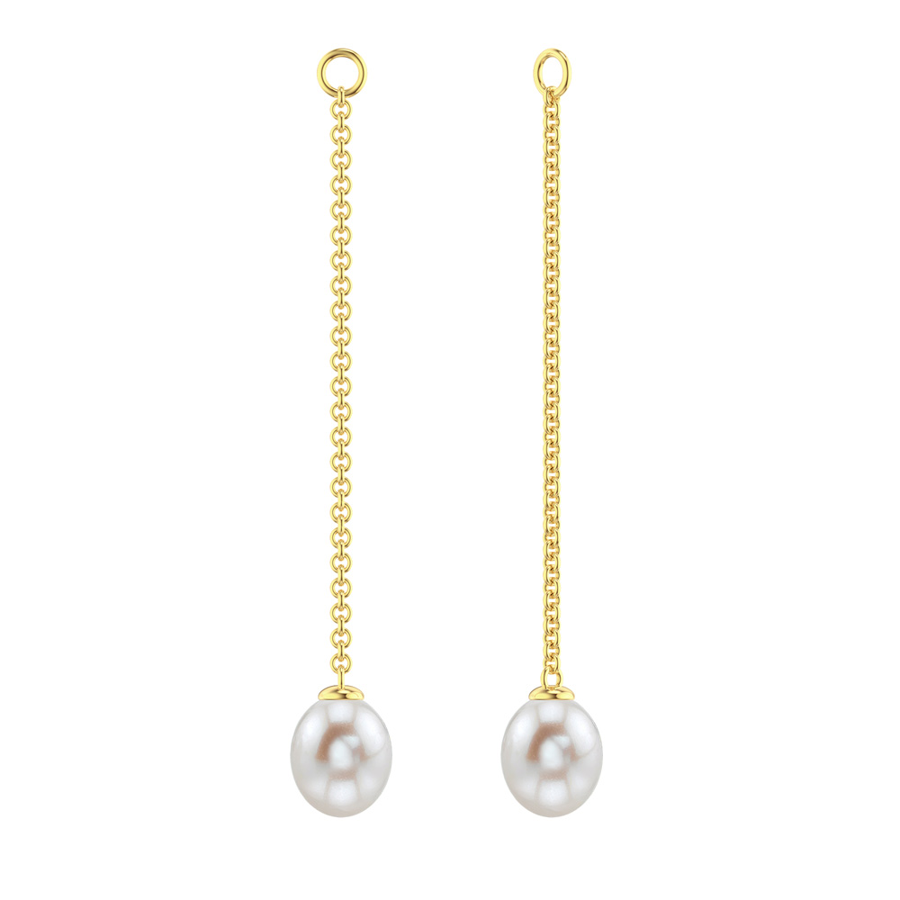 Venus Pearl 18ct Gold Vermeil Dangle Drops