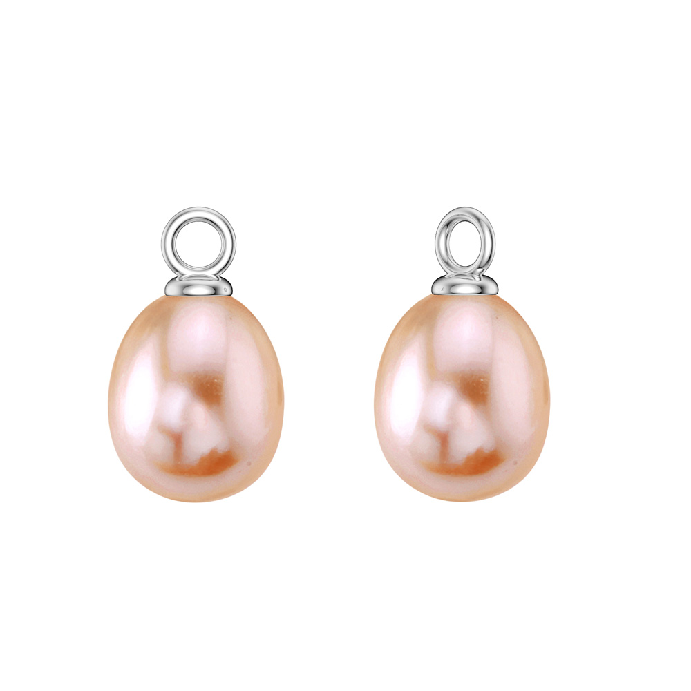 Venus Pink Pearl Platinum Plated Silver Add On Drops