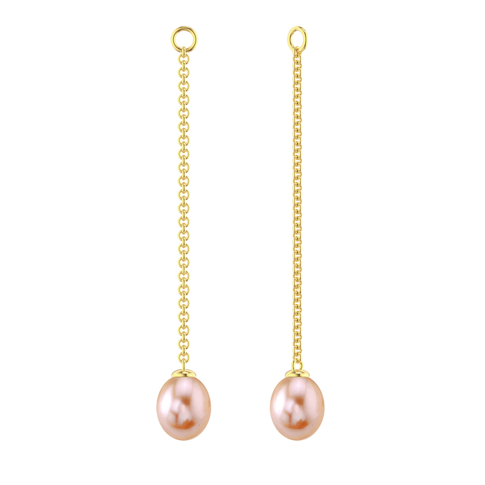 Venus Pink Pearl 18ct Gold Vermeil Dangle Drops