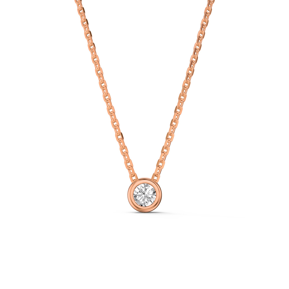Infinity 0.25ct Lab Diamond 18ct Rose Gold Vermeil Birthstone Adjustable Necklace