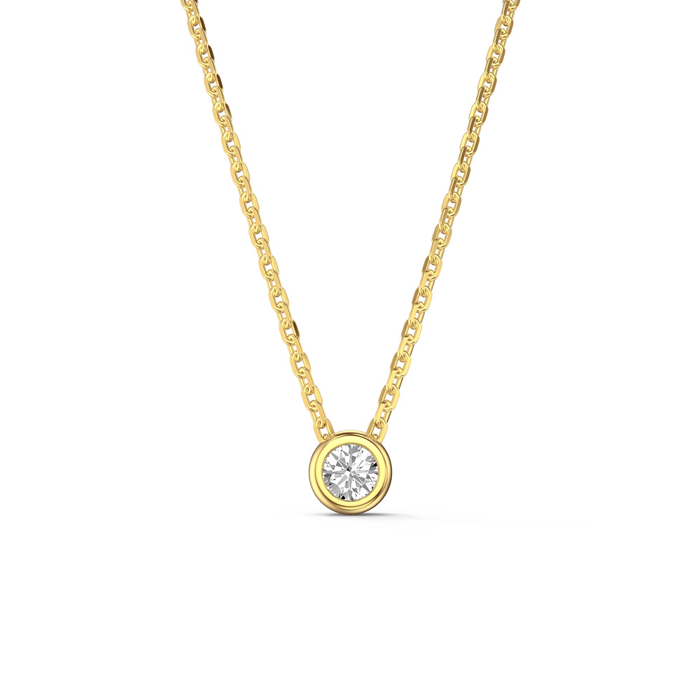 Infinity 0.25ct Lab Diamond 18ct Gold Vermeil Birthstone Adjustable Necklace