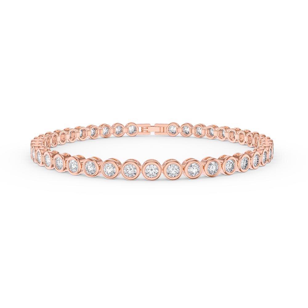 Infinity Diamond CZ 18ct Rose Gold Vermeil Tennis Bracelet