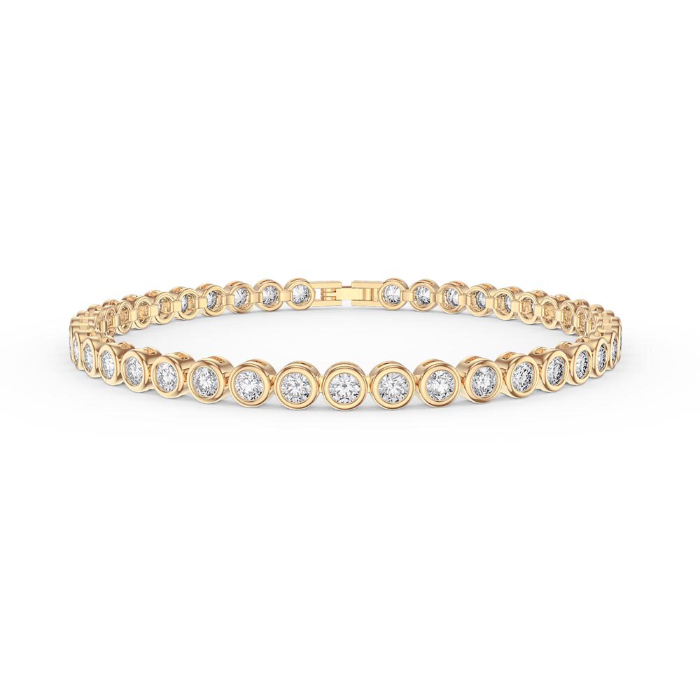 Infinity White Sapphire 18ct Gold Vermeil Tennis Bracelet