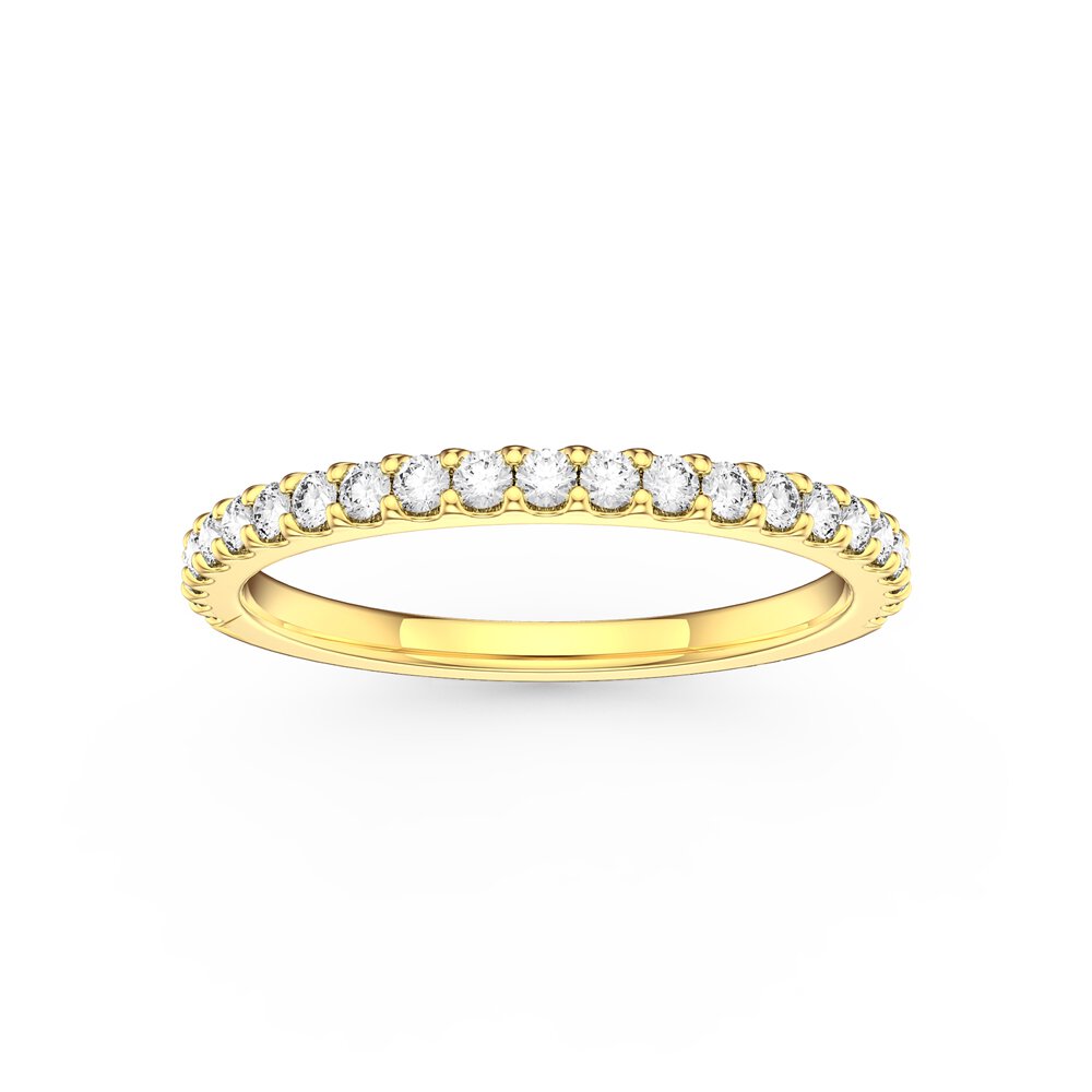 Radiant Lab Diamond 9ct Yellow Gold Half Eternity Ring