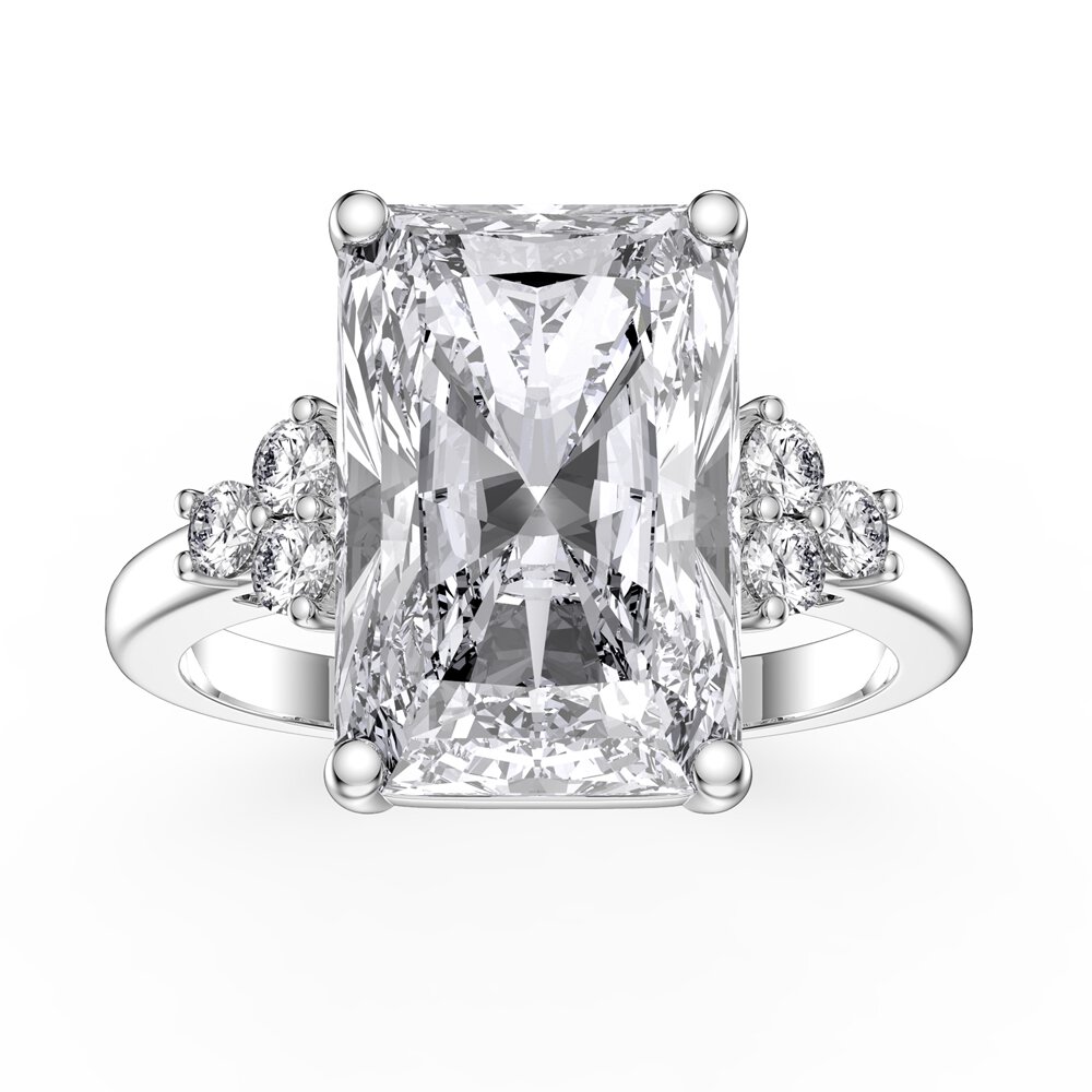Radiant Cut 5ct Lab Diamond 18ct White Gold Engagement Ring