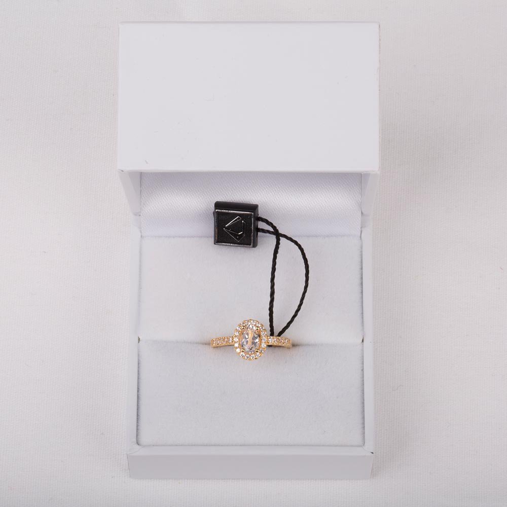 Eternity Lab Diamond Oval Halo 18ct Yellow Gold Ring #4