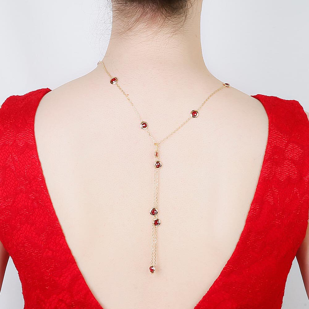 Ruby By the Yard 18ct Gold Vermeil Necklace #6
