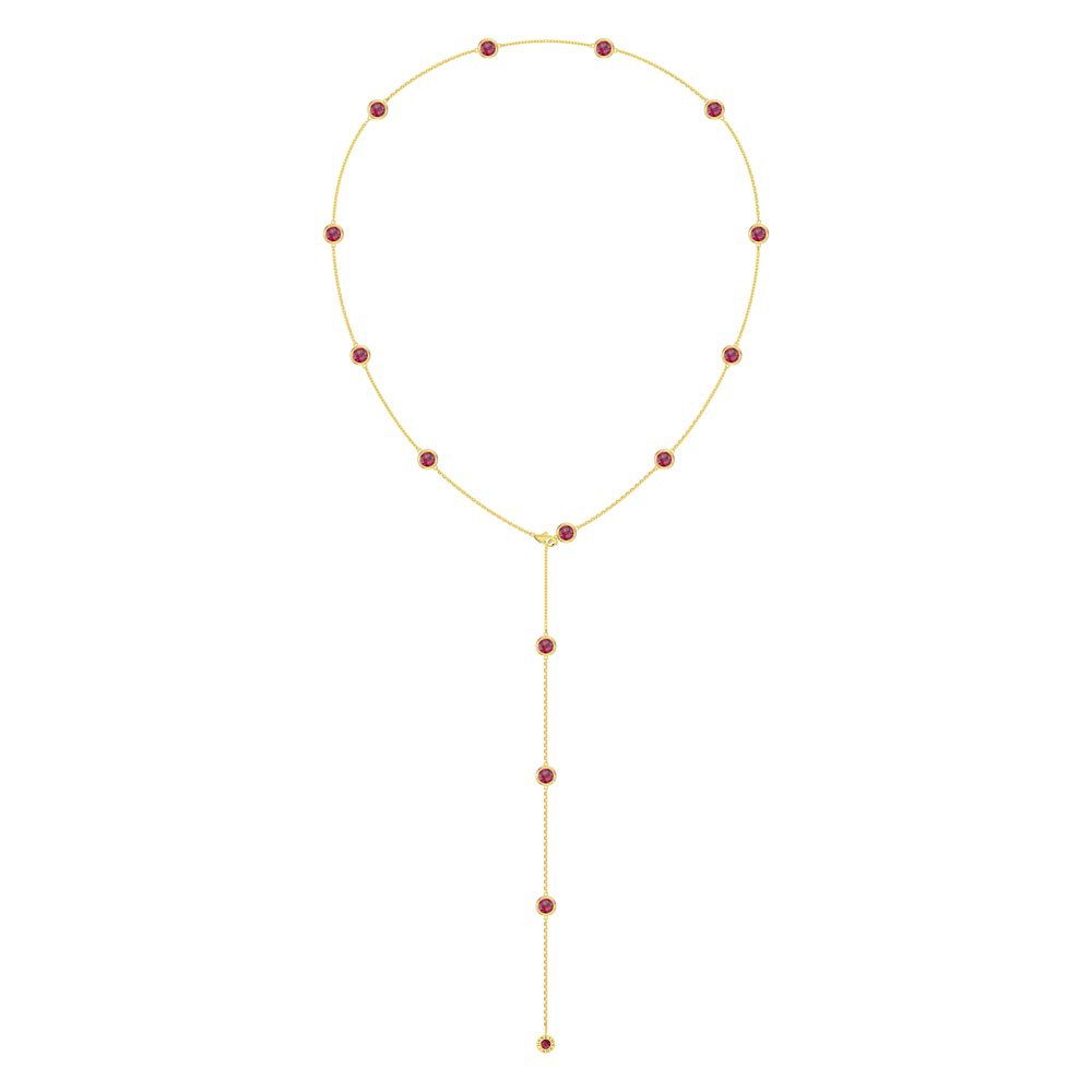 Ruby By the Yard 18ct Gold Vermeil Necklace #2