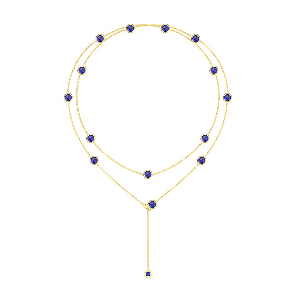 Sapphire By the Yard 18ct Gold Vermeil Necklace