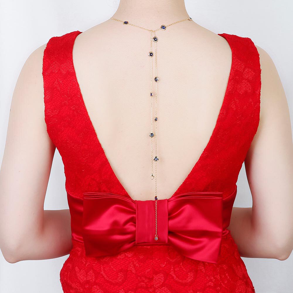 Onyx By the Yard 18ct Gold Vermeil Silver Necklace #4