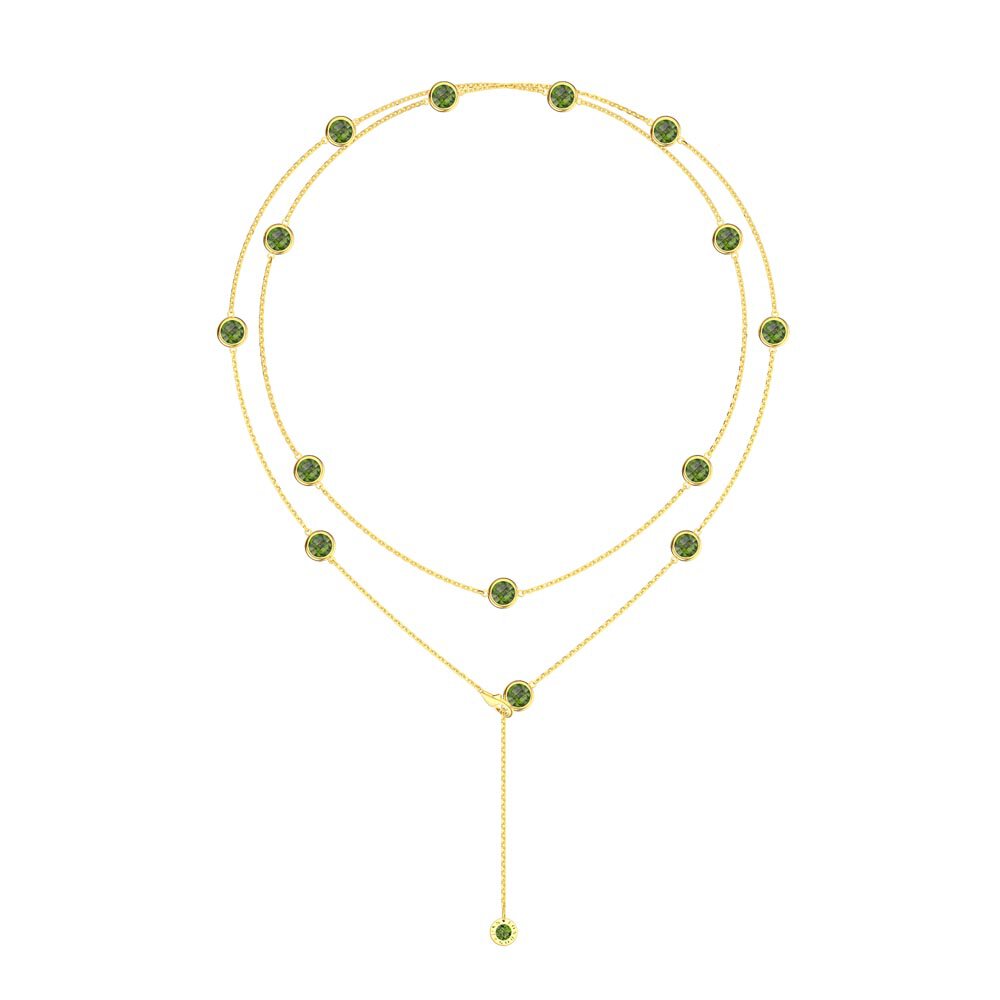 Emerald By the Yard 18ct Gold Vermeil Necklace
