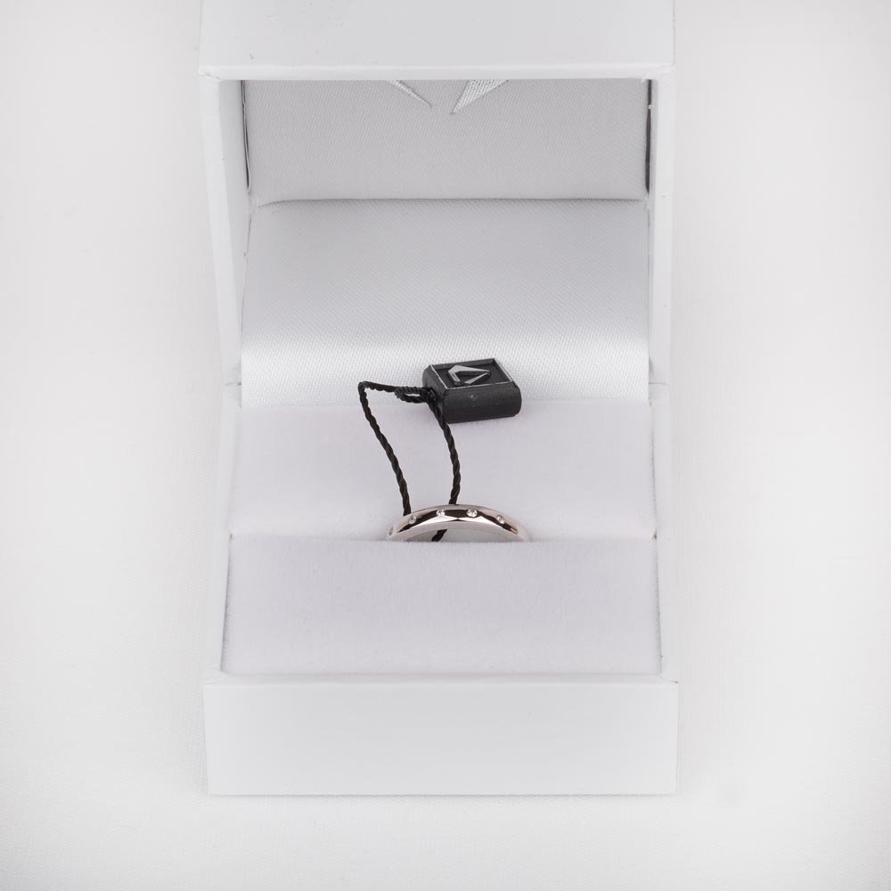 Unity Moissanite 9ct White Gold Promise Ring Band #3