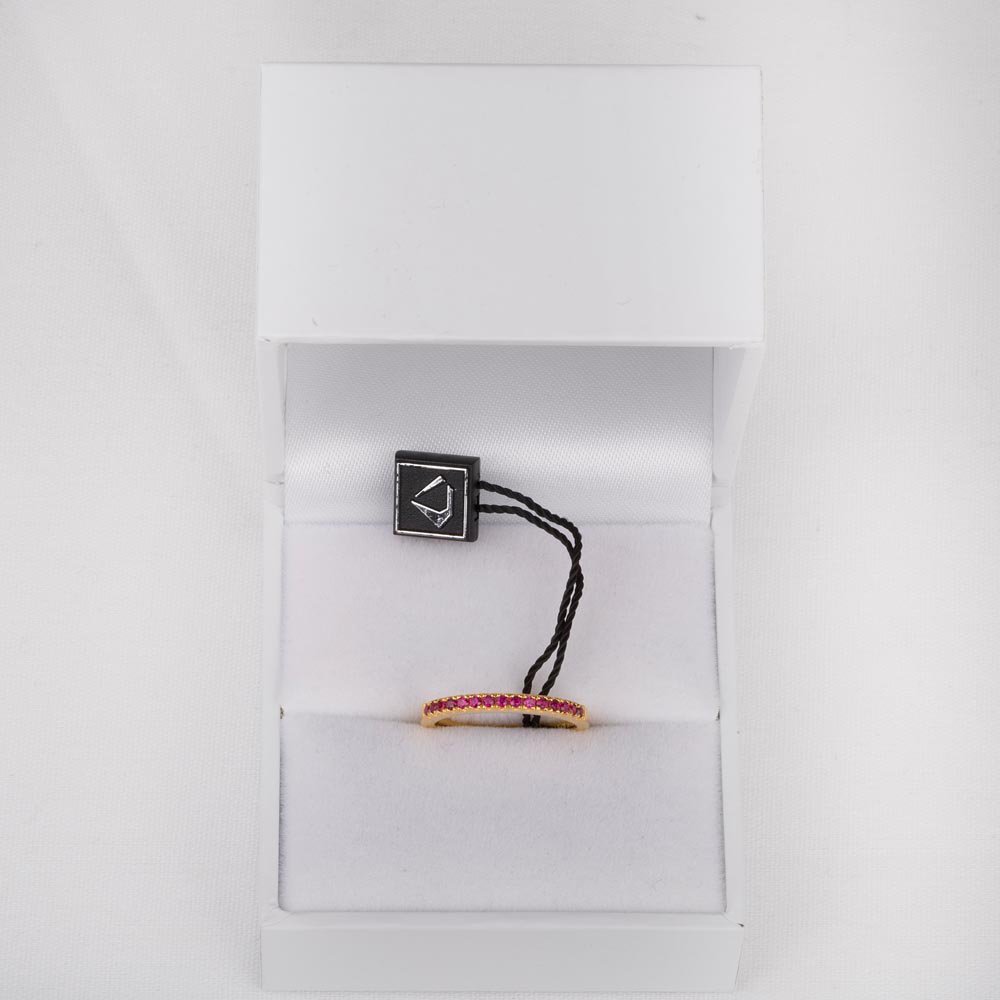 Promise Ruby 9ct Gold Half Eternity Ring #3