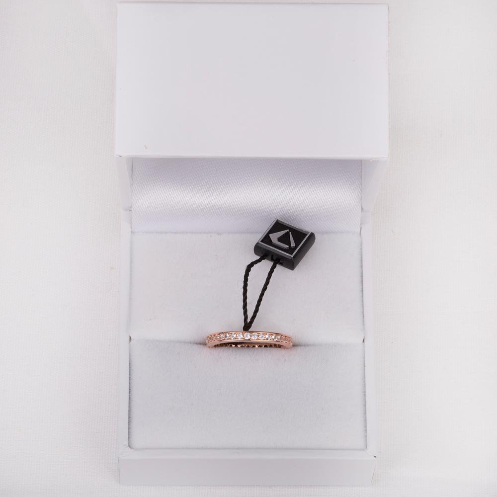 Promise Moissanite 9ct Rose Gold Channel Full Eternity Ring #4