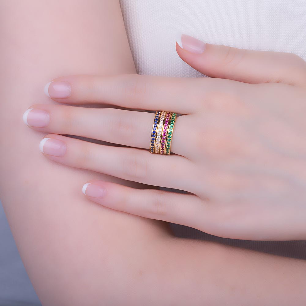 Promise Ruby 9ct Gold Channel Full Eternity Ring #3