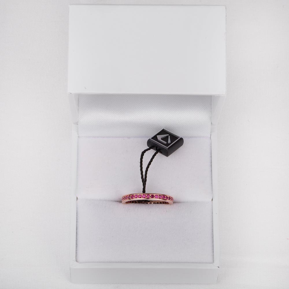 Promise Ruby 18ct Rose Gold Channel Full Eternity Ring #4