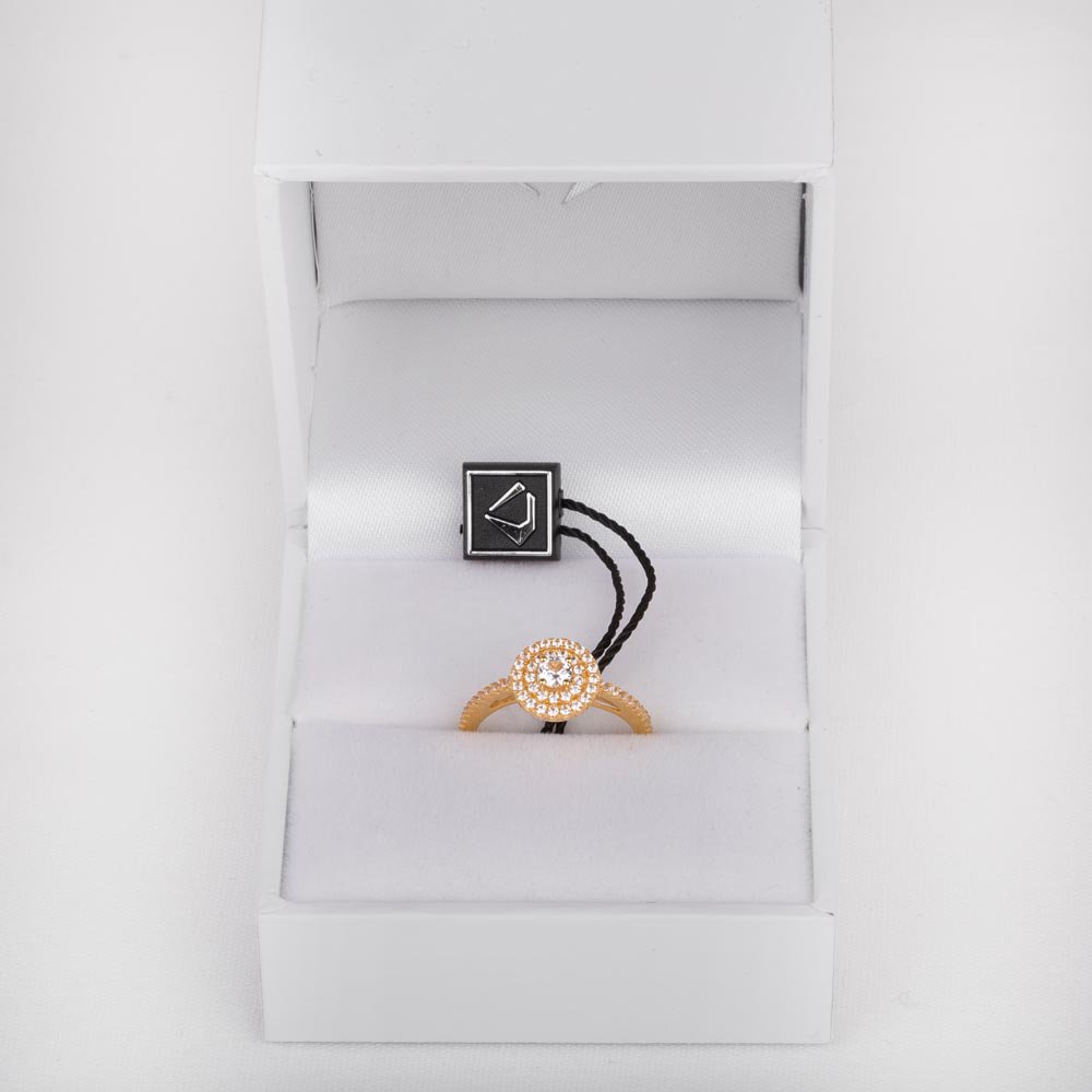 Fusion Round Lab Diamond 18ct Yellow Gold Halo Ring #2