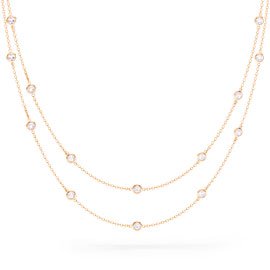 By the Yard Moissanite 18ct Rose Gold Necklace