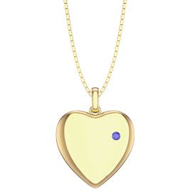 Charisma Sapphire 18ct Gold Vermeil Heart Locket