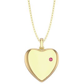 Charisma Ruby 18ct Gold Vermeil Heart Locket