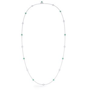 By the Yard Emerald 18ct White Gold Necklace