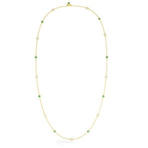 By the Yard Emerald 18ct Yellow Gold Necklace